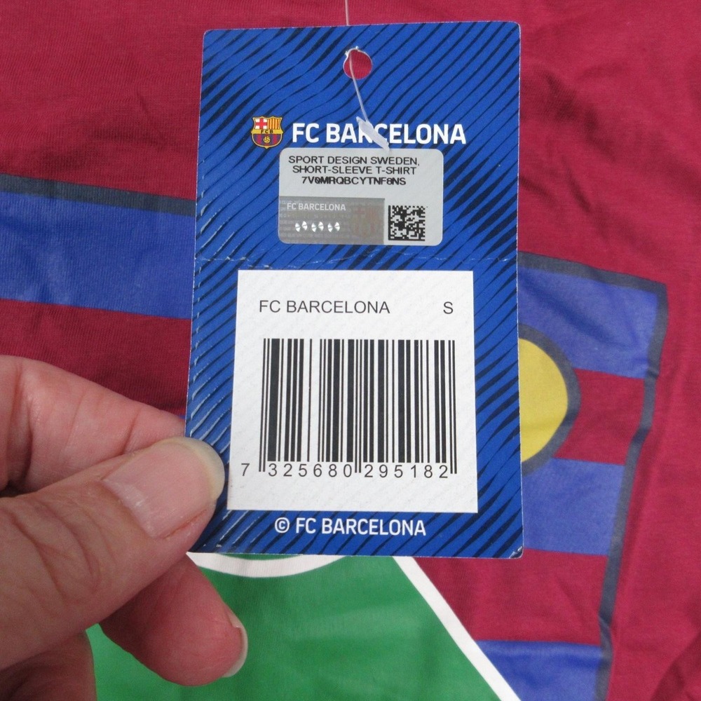 FC Barcelona Shirt Mens Small Red Soccer Short Sleeve Graphic Tee FCB NWT - Picture 8 of 15